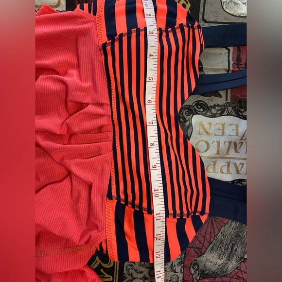 Lululemon Orange and Blue Striped Run Back On Track Tank Top Women's Size 6 - Picture 10 of 10